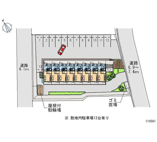 ★手数料０円★周南市平原町　月極駐車場（LP）